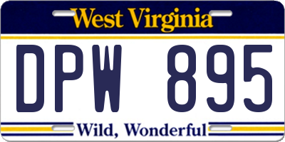 WV license plate DPW895
