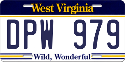 WV license plate DPW979