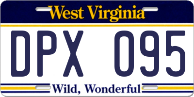 WV license plate DPX095