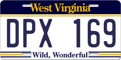 WV license plate DPX169