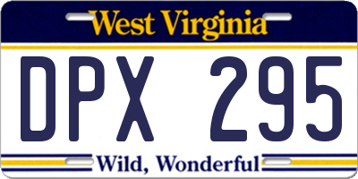 WV license plate DPX295