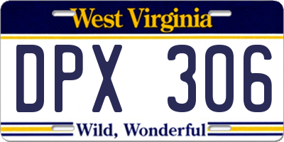 WV license plate DPX306