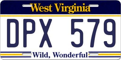 WV license plate DPX579
