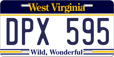 WV license plate DPX595