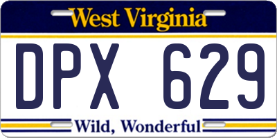 WV license plate DPX629