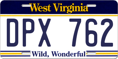 WV license plate DPX762