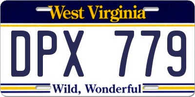 WV license plate DPX779