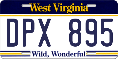 WV license plate DPX895