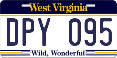 WV license plate DPY095