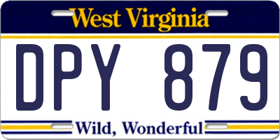 WV license plate DPY879