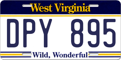 WV license plate DPY895