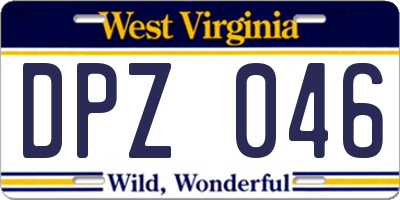 WV license plate DPZ046