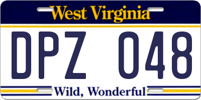 WV license plate DPZ048