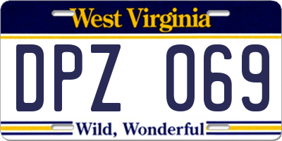 WV license plate DPZ069