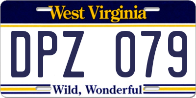 WV license plate DPZ079