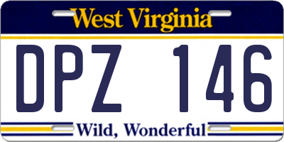 WV license plate DPZ146