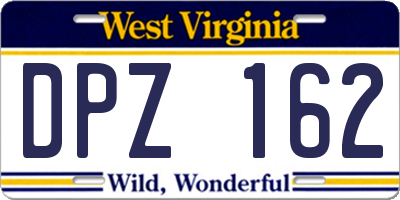 WV license plate DPZ162