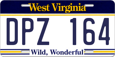 WV license plate DPZ164