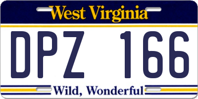 WV license plate DPZ166