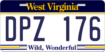WV license plate DPZ176