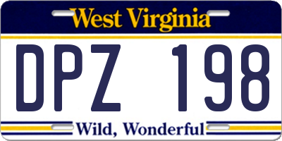 WV license plate DPZ198