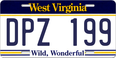 WV license plate DPZ199