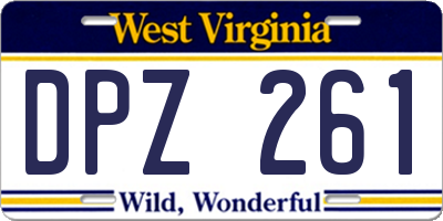 WV license plate DPZ261