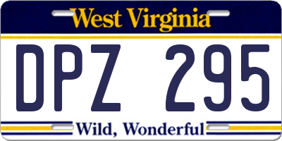 WV license plate DPZ295
