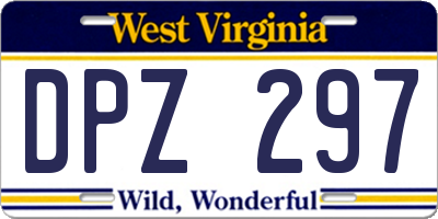 WV license plate DPZ297