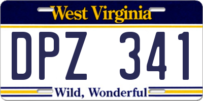 WV license plate DPZ341