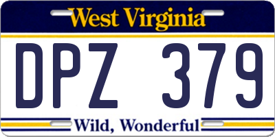 WV license plate DPZ379