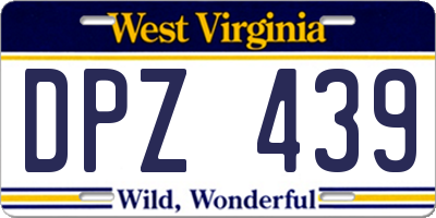 WV license plate DPZ439