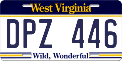 WV license plate DPZ446