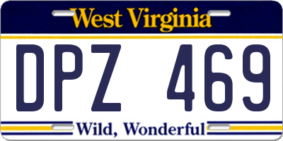 WV license plate DPZ469