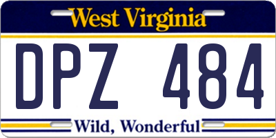 WV license plate DPZ484