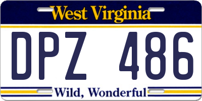 WV license plate DPZ486