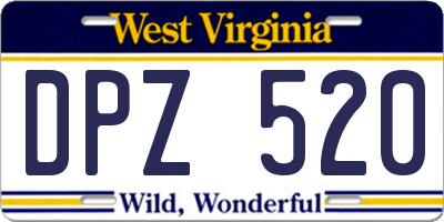 WV license plate DPZ520