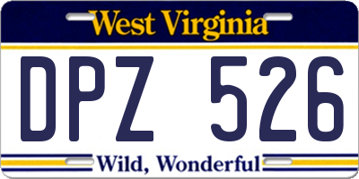 WV license plate DPZ526