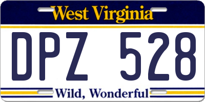 WV license plate DPZ528
