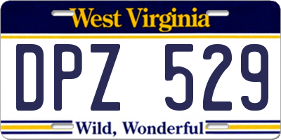 WV license plate DPZ529