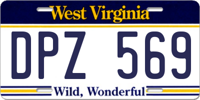 WV license plate DPZ569