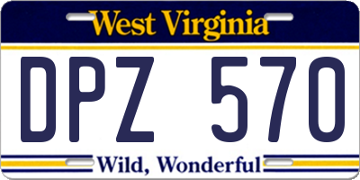 WV license plate DPZ570
