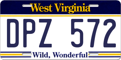 WV license plate DPZ572
