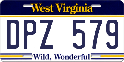 WV license plate DPZ579