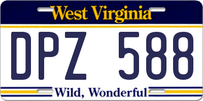 WV license plate DPZ588