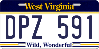 WV license plate DPZ591