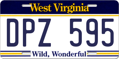 WV license plate DPZ595