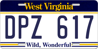 WV license plate DPZ617