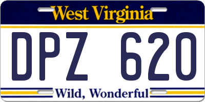 WV license plate DPZ620