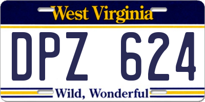 WV license plate DPZ624